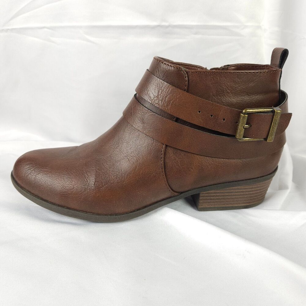Lauren Blakwell Penelope Side Zip Booties Brown Womens US 8 - Picture 6 of 10